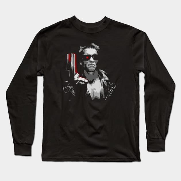 T-800 Terminator Long Sleeve T-Shirt by DavidLoblaw